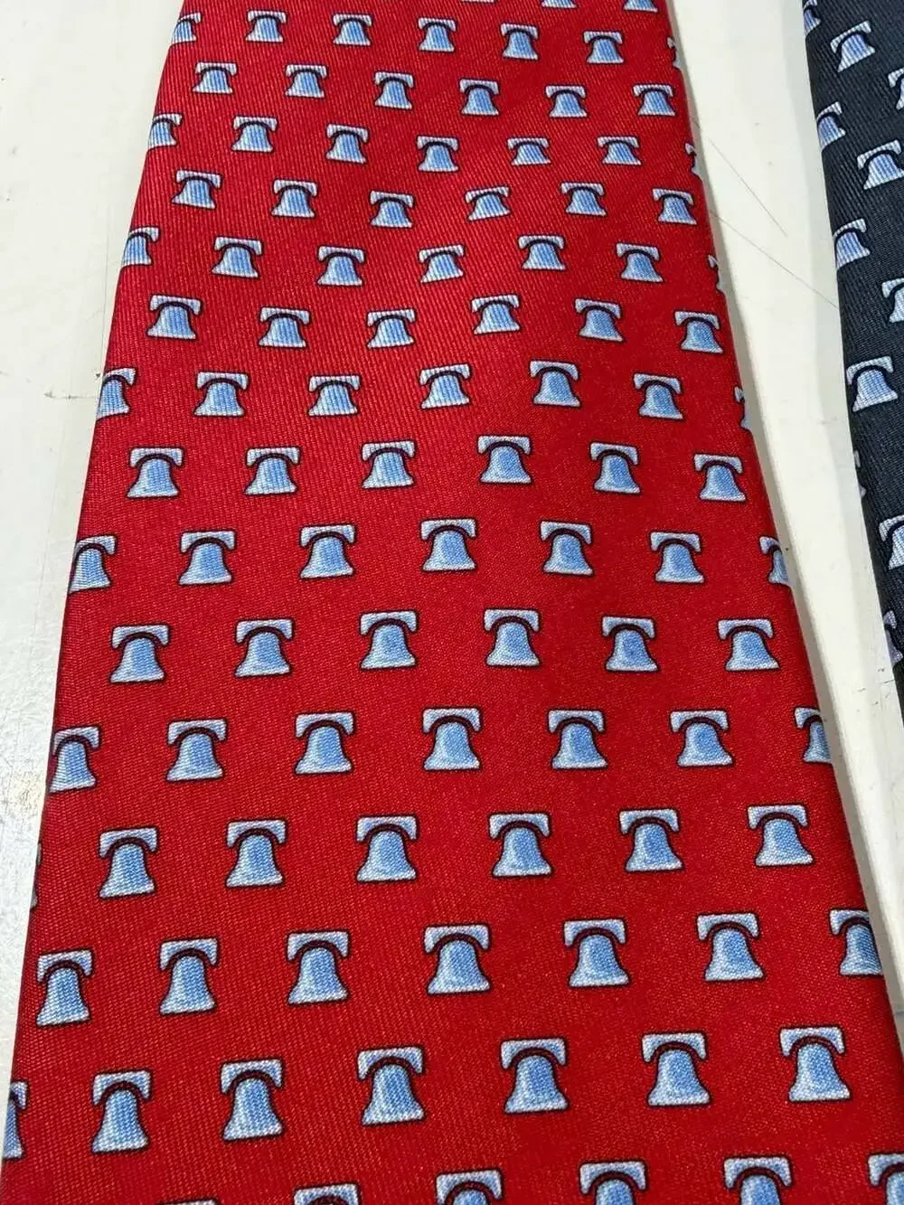 Vineyard Vines Liberty Bell Silk Tie Set Lot of 2 Red & Blue